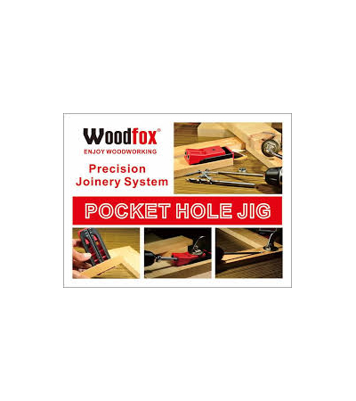 WOODFOX - COMBO POCKET JIG DUPLO - GABARITO PARA FURAÇÃO COM PONTEIRAS PHILLIPS, TORX E QUADRADA