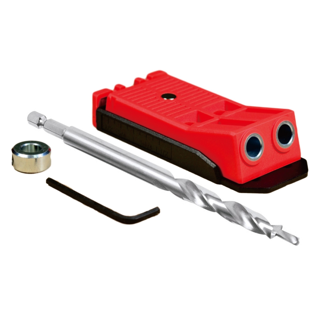 WOODFOX - POCKET JIG DUPLO - GABARITO PARA FURAÇÃO COM PONTEIRA PHILLIPS PH2